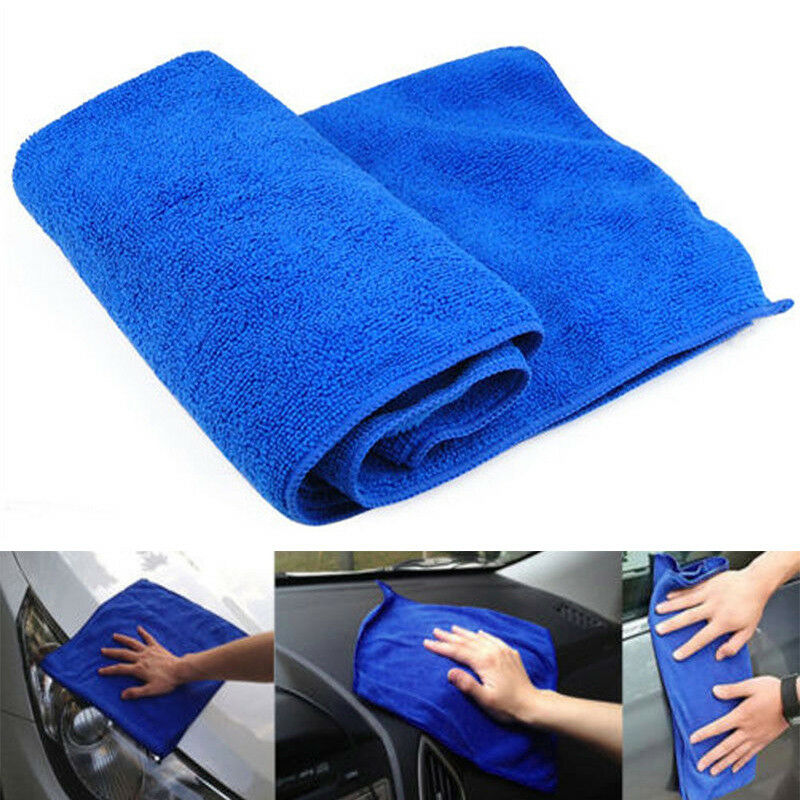 10pcs BLUE Microfibre Cleaning Auto Car Detailing Soft Cloths Wash Towel Duster