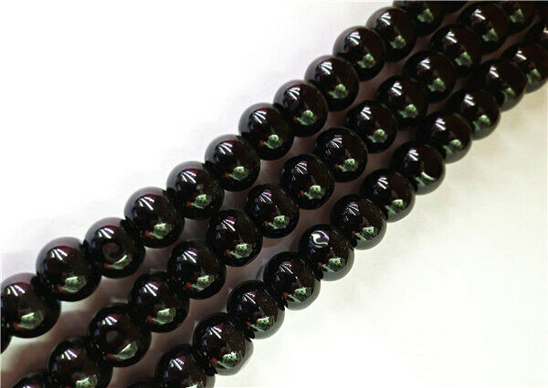 1 Strand 16x10mm Black Agate Abacus Spacer Loose Beads DIY Jewelry 15.5" HH8521