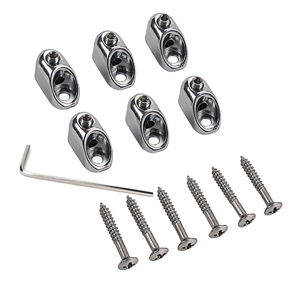 2Set Chrome String Electric Guitar String Locking Nut,Electric Headless Bass