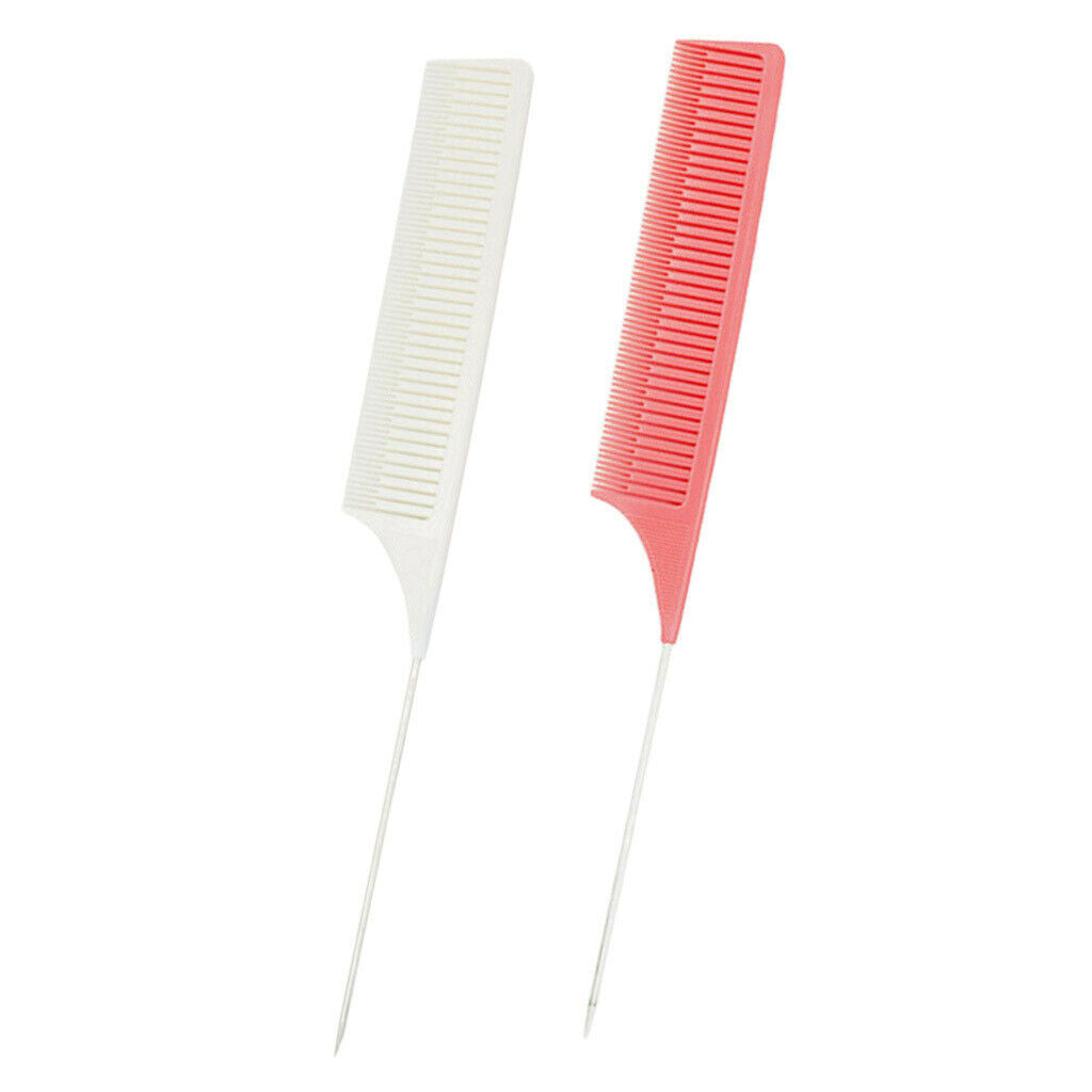 2pcs ABS Fine Weaving Highlighting Foiling Hair Comb Highlight Dyeing Combs