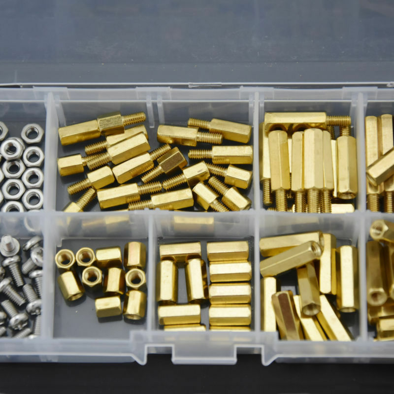 120Pcs M3 Male-Female Brass Hex Column Standoff Support Spacer Kit For PCB Board