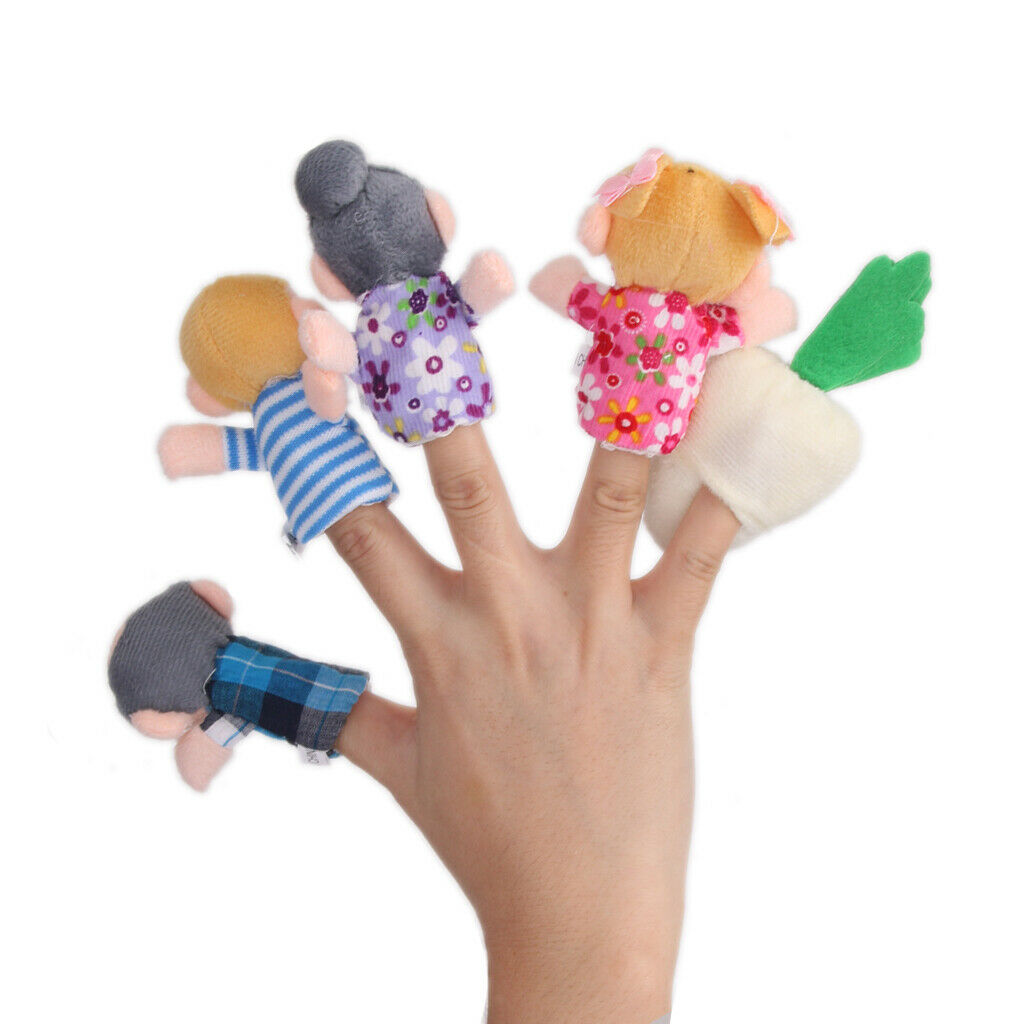 24x Finger Puppets Nursery Rhyme Carrot Goldilocks Bears Baby Kids Toys