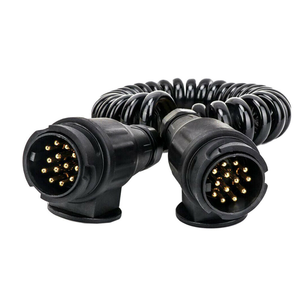 13 Pin Trailer Plug Wiring Spring Cable Connector Adapter Trailer Caravan