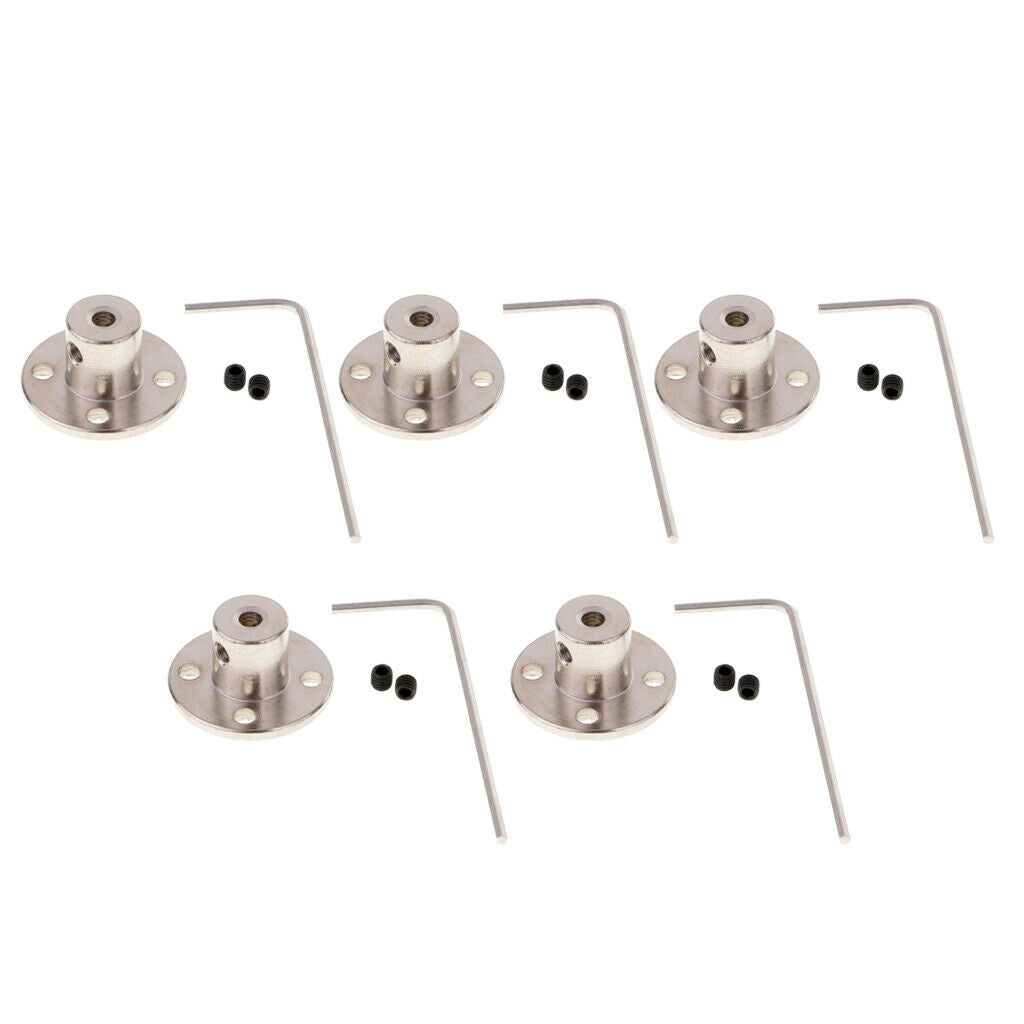 5 Set of 8mm Rigid Flange Coupling Motor Guide Shaft Coupler Motor Connector Set