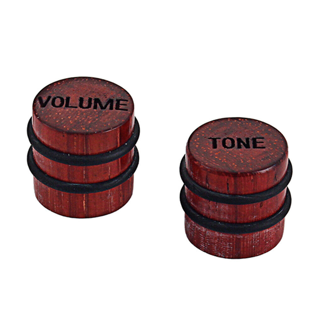 Set 2x Wooden Speed Control Knob for Electric Guitar Bass Accessories