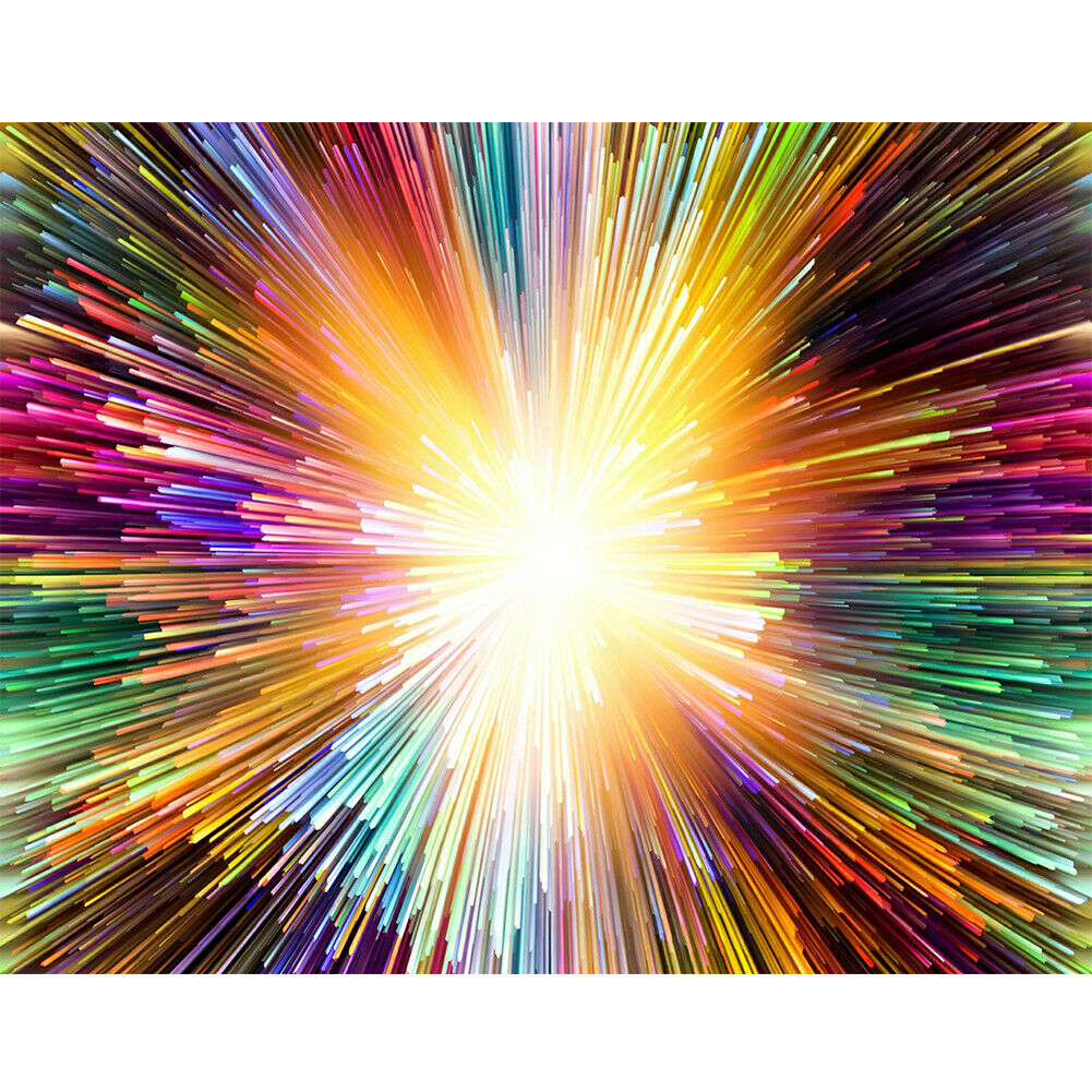 DIY Dazzling Light Full Drill Round Diamond Painting 5D Mosaic Kit for Bead Art