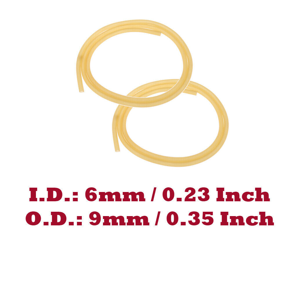 2x Latex Rubber Tubing  Band Tube Hose 1m For Outdoor Hunting 6/9mm