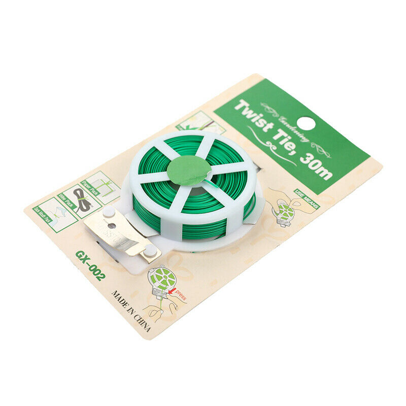30M Plant Twist Tie With Cutter Sturdy Coated Wire For Garden Wire With SliceWF