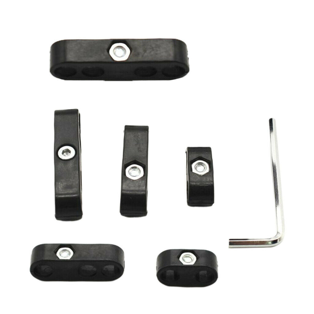 6x New Black Spark Plug Wire Cable Cord Separators Set For Chevy Ford Mopar