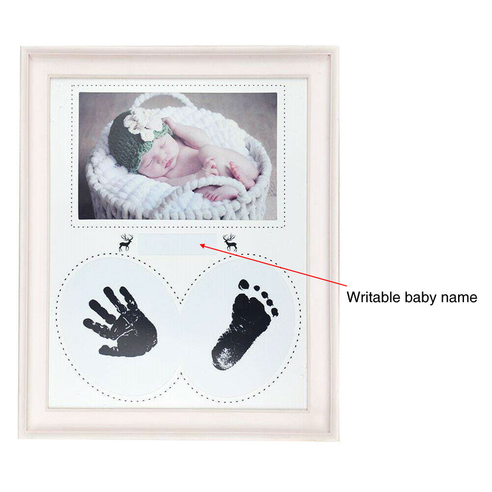 Newborn Baby Ink Pad Wall Pictures Bedroom Home Decor PVC Handprint Photo Frame