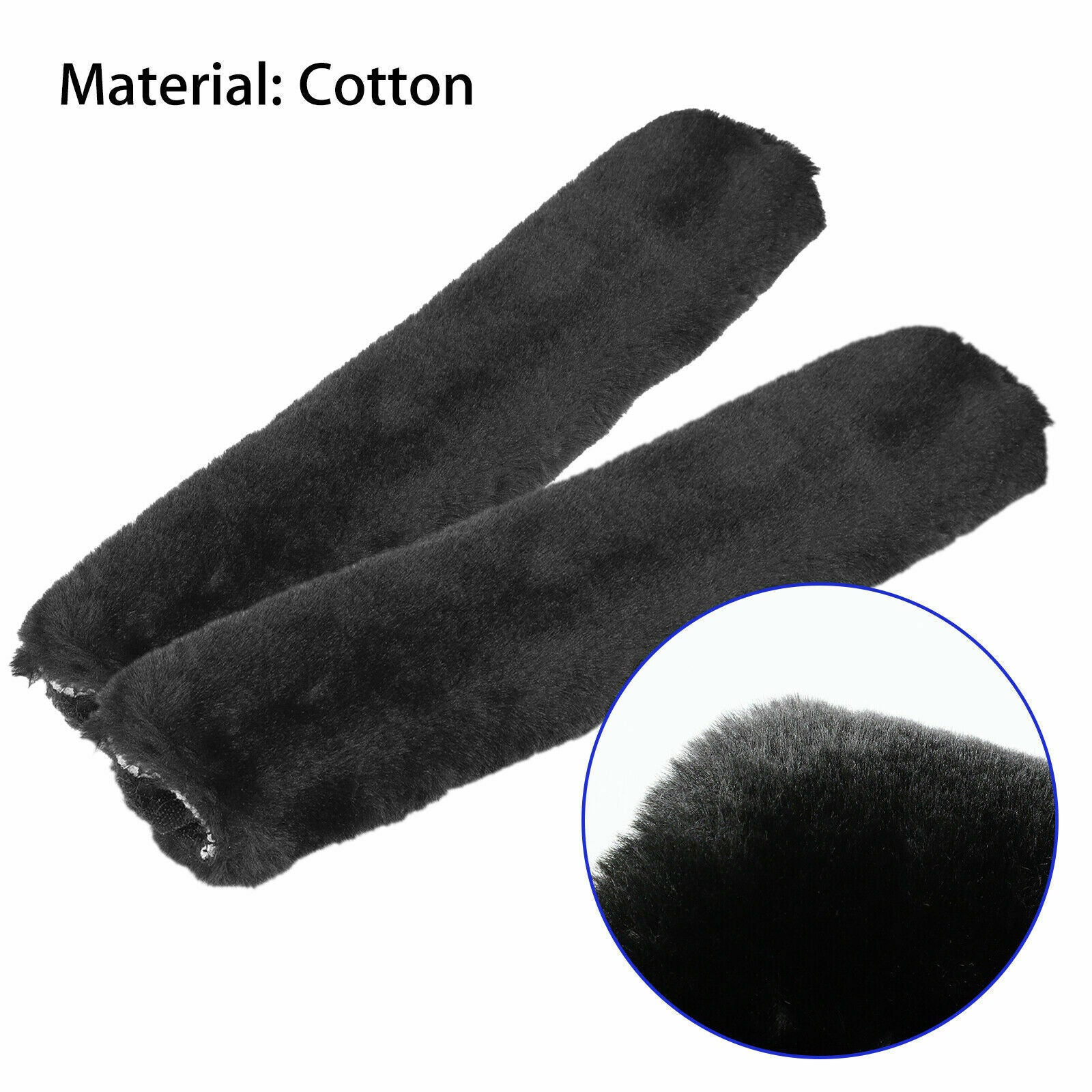 2pcs Car Auto Sheepskin Seat Belt Covers Shoulder Strap Pads Cushion Headrest