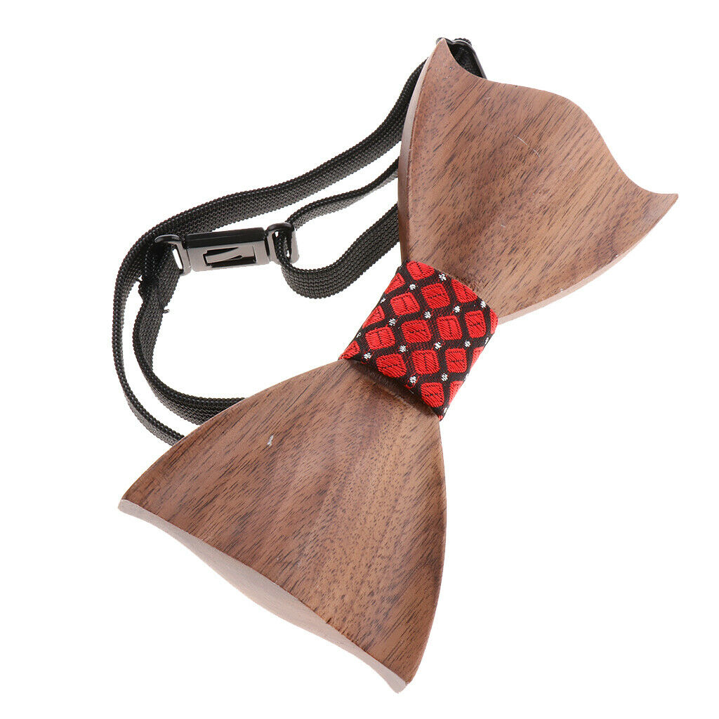 Classic Handmade Wooden Tie Men Women Wedding Party Tie Accessory D