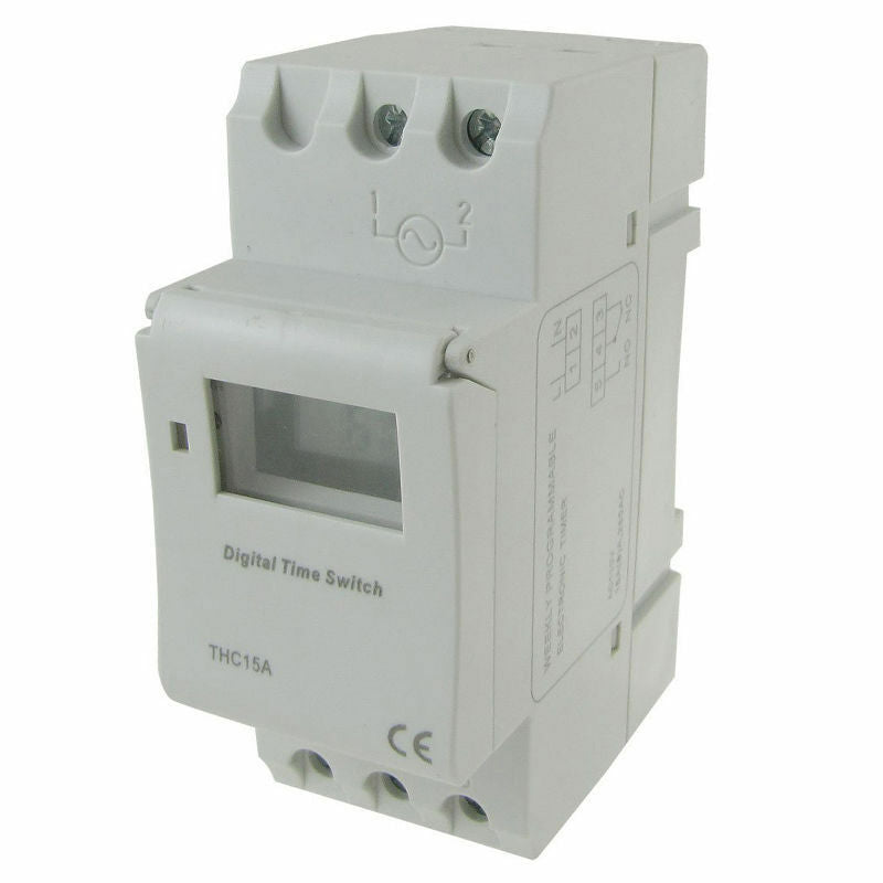 220V 16A Time Relay Switch Digital LCD DIN Programmable Weekly Rail Timer AC