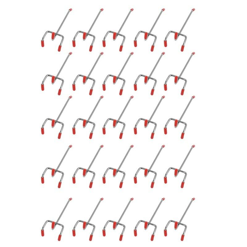 25Pcs 100Mm Pegboard Hooks Slat Wall Retail Display Shop Peg Hang Fits Home HaW5