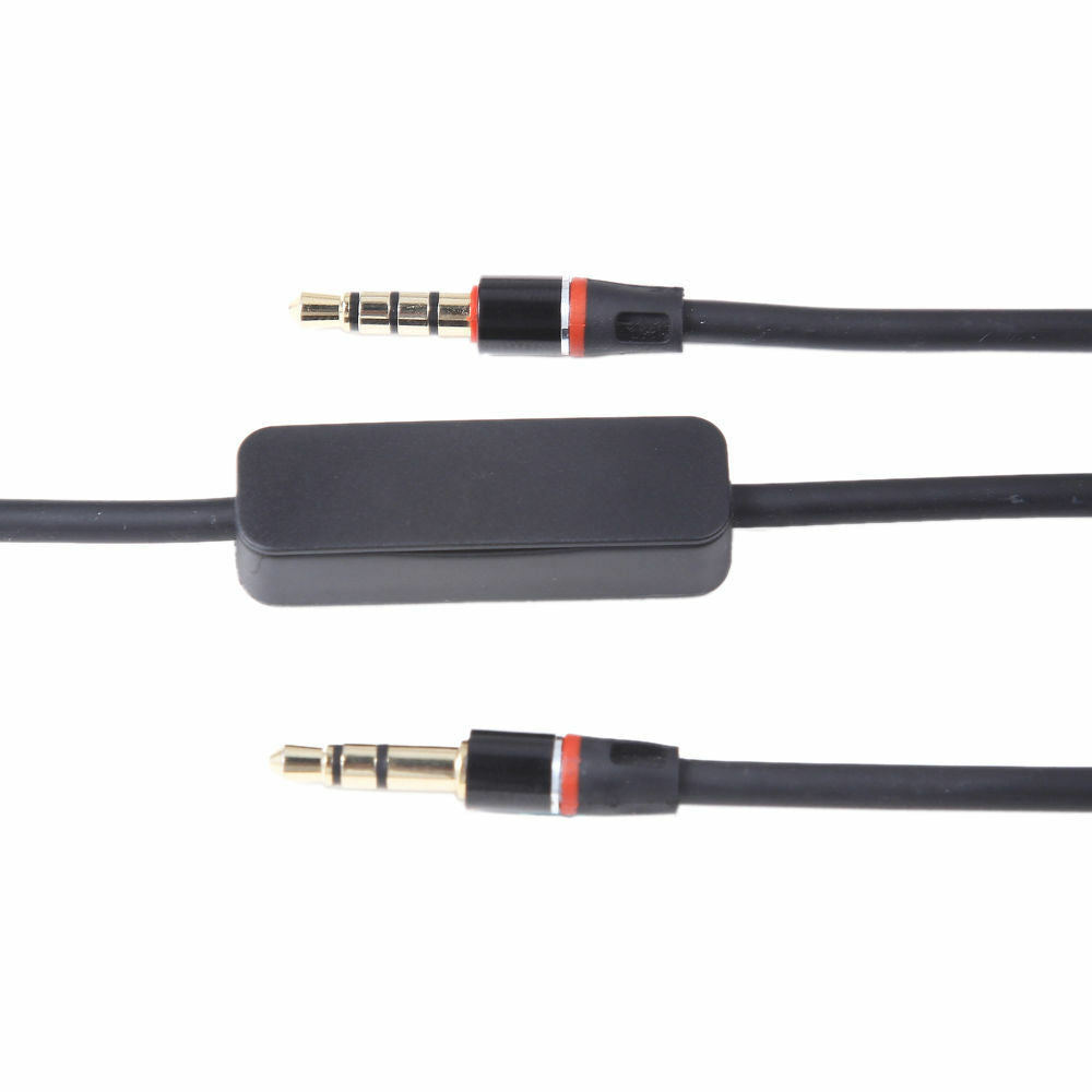 3.5mm 1/8" Audio Cable Lead Cord w MIC For Skullcandy Over-the-Ear Headphone tt