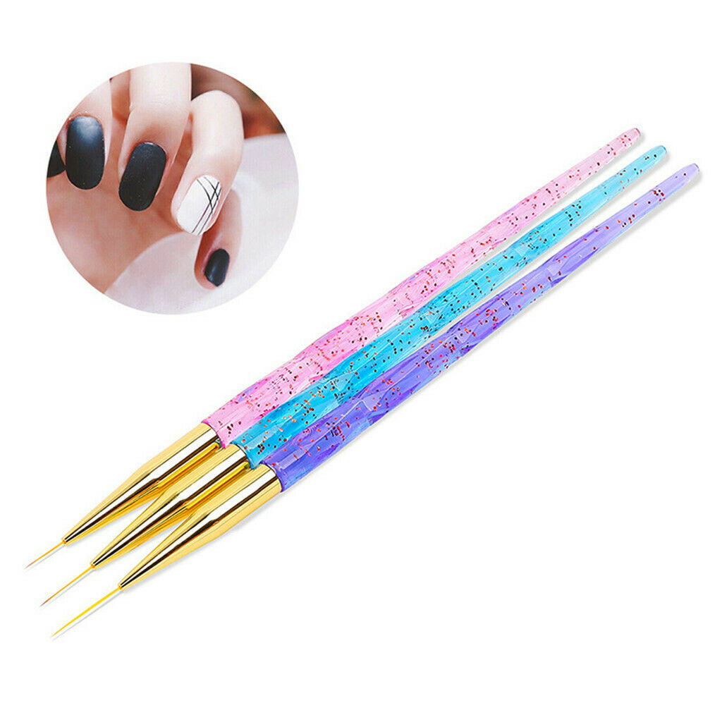 3-piece Professional Nail Art Brush, Nail Art Brush, Nail Art Brush Set