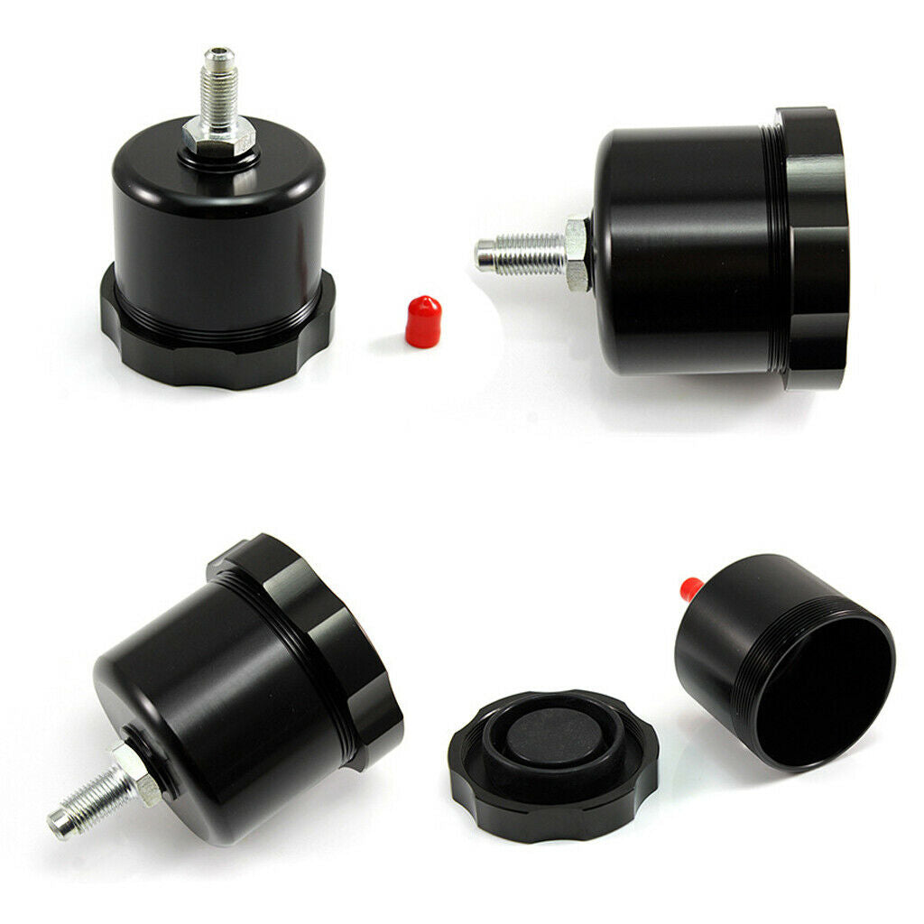 2 PCS Car Drift Hydraulic Hand Brake Oil Tank Fluid Reservoir E-Brake Black