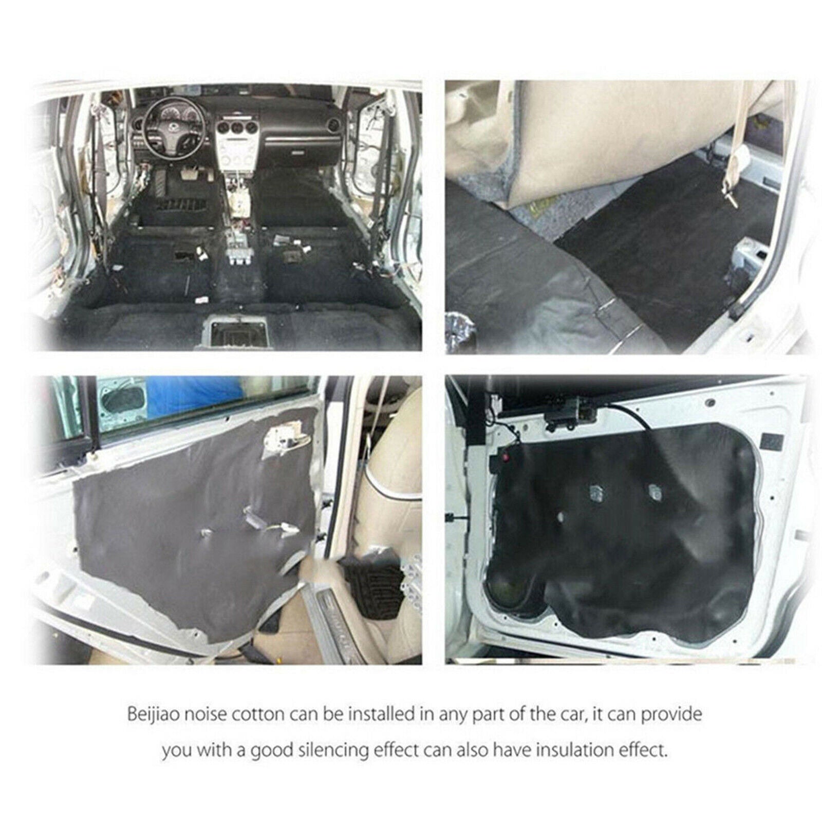 9 Sheets Car Sound Deadening Mat Self-Adhesive Heat Cool Liner Insulation