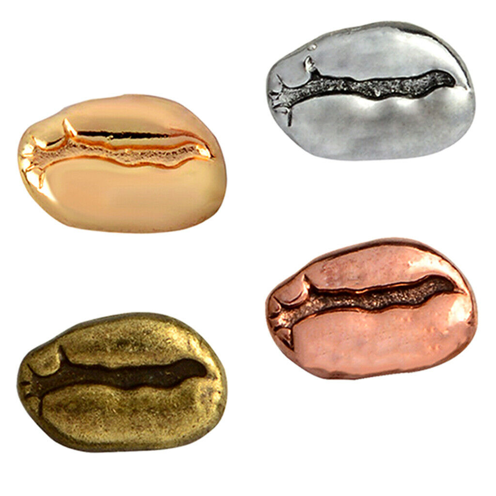 4 pcs Coffee Beans Shaped Pins Brooch Collar Lapel Pin