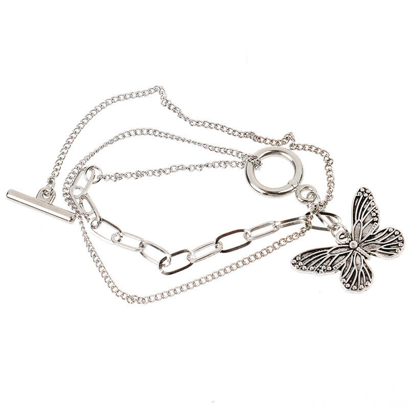 Gothic Butterfly Pendant Necklace For Women Choker Accessories Gift For Girl Qx