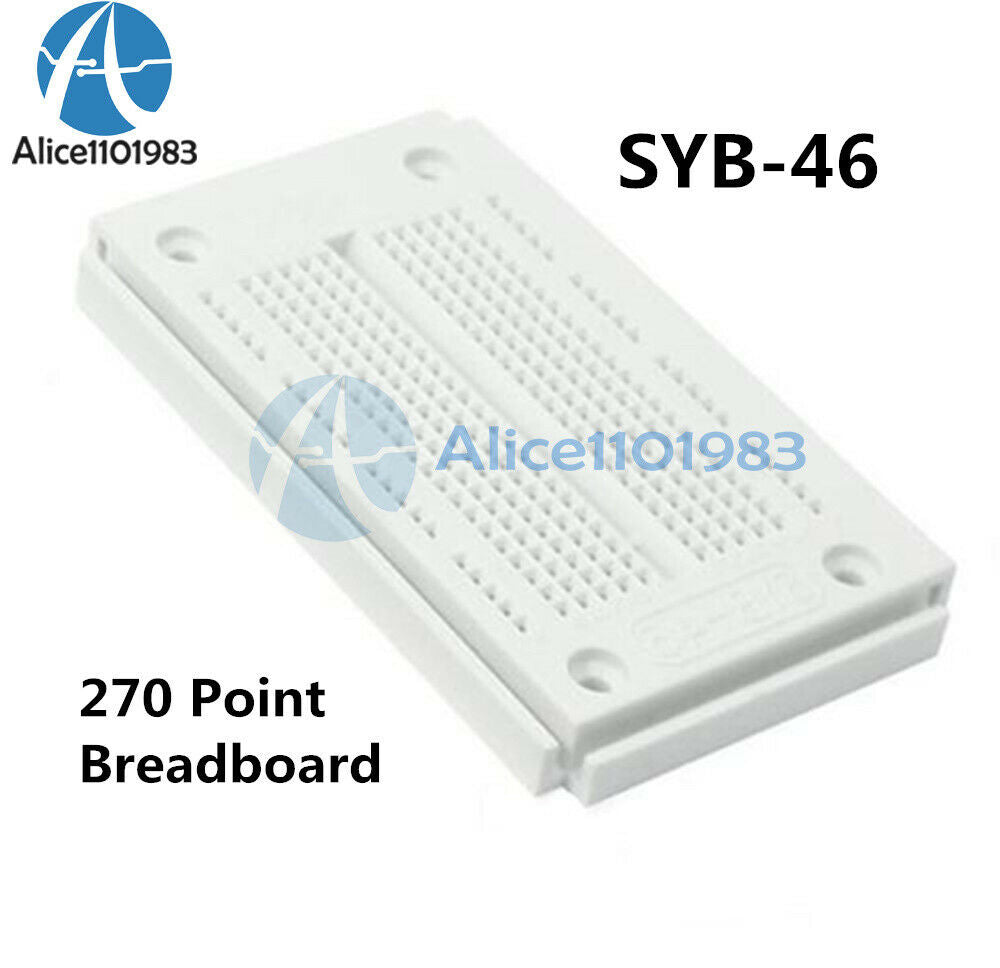 2PCS Solderless PCB BreadBoard 270 Points 23x12 SYB-46 Test kit for arduino uno