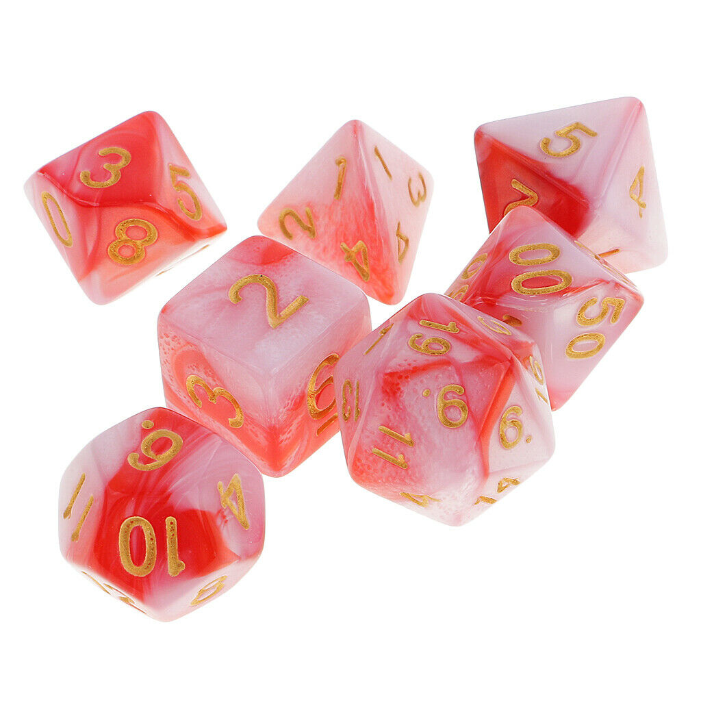14 Pieces Polyhedral Dice for DND D&D Roleplaying Party KTV Game Props