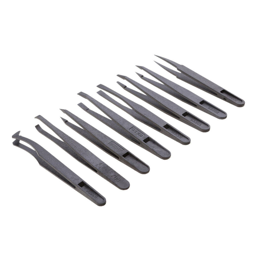 8 PCS Tweezer Set, Anti-Static Tweezers Non-magnetic  for Fix Cell Phone PC