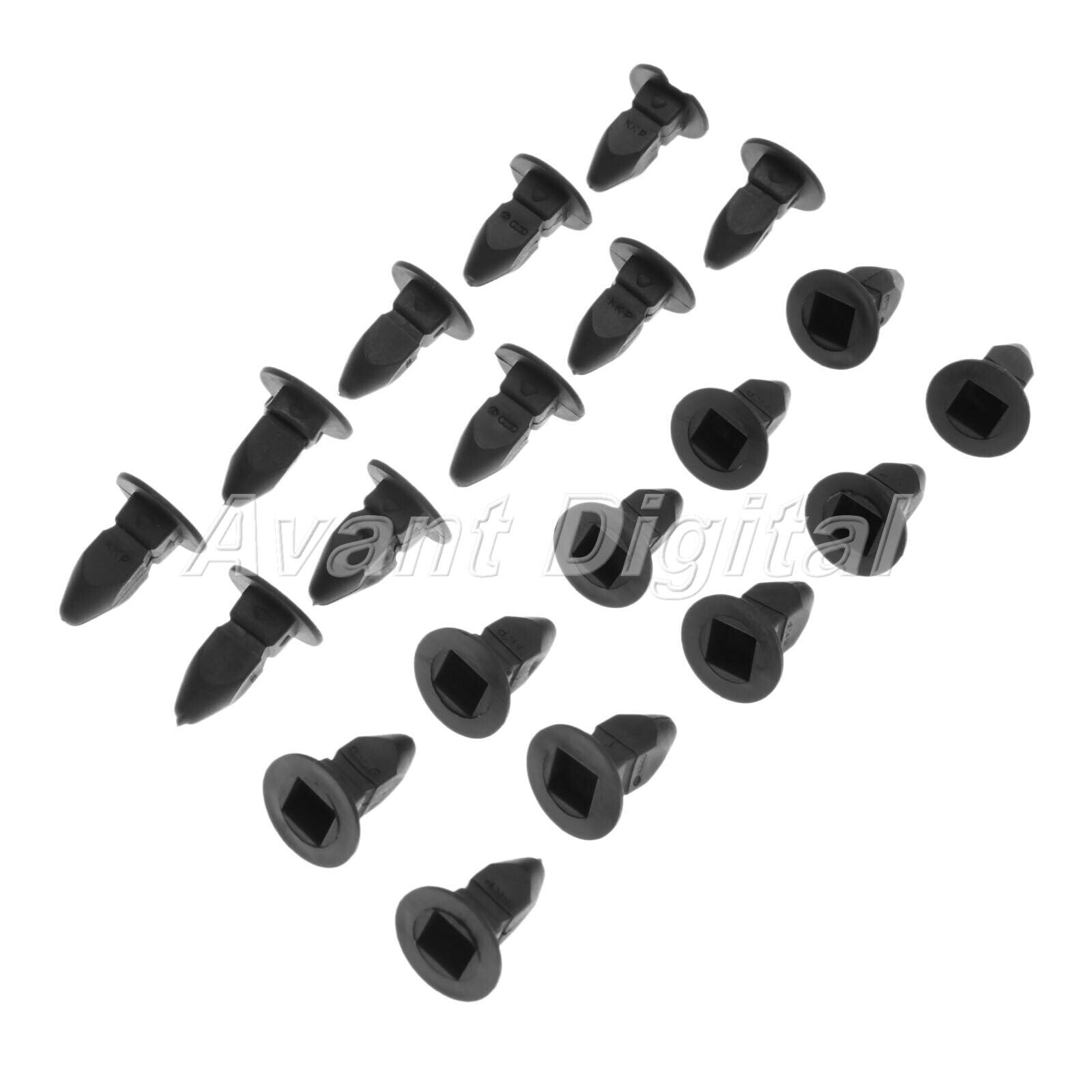 50X Black Nylon Fender clips Fits For Cabrio 1999-On  Golf 1999-On Jetta 1999-On