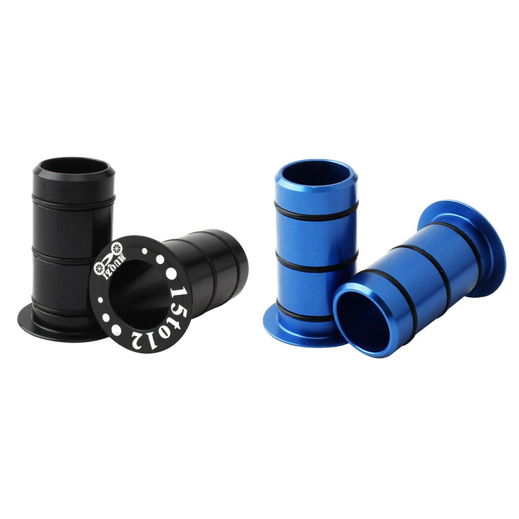 4 Piece Bike  Hub Conversion Seat Adapter 15mm To 12mm Size Reducer