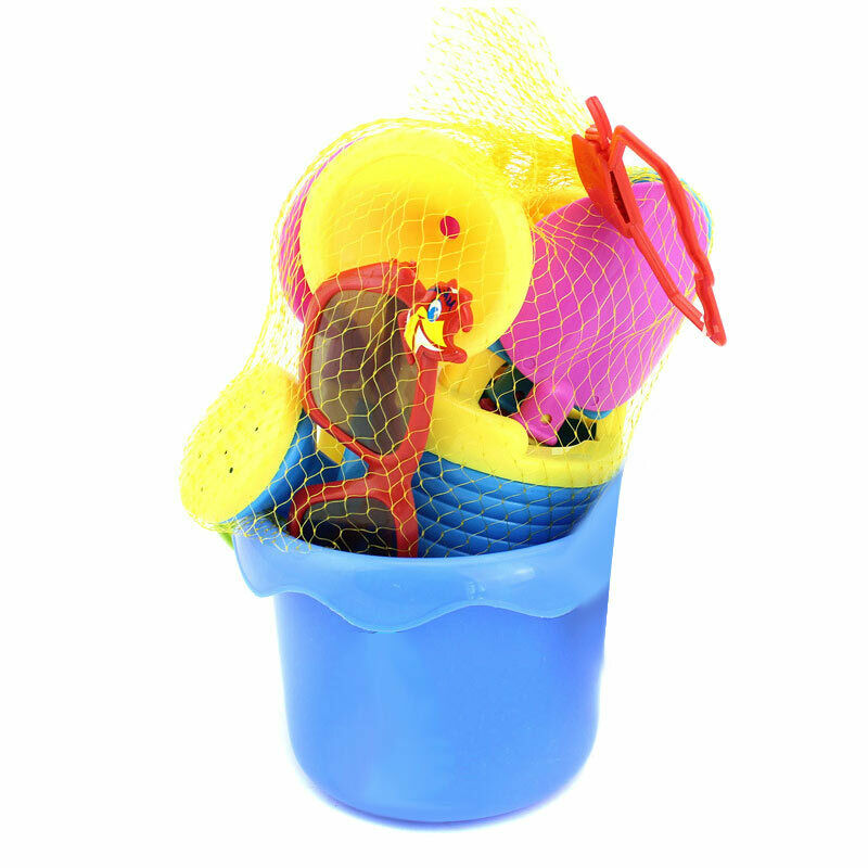 9pcs Kids Sand Beach Toys Castle Bucket Spade Shovel Rake Water Tools*Sunglasses