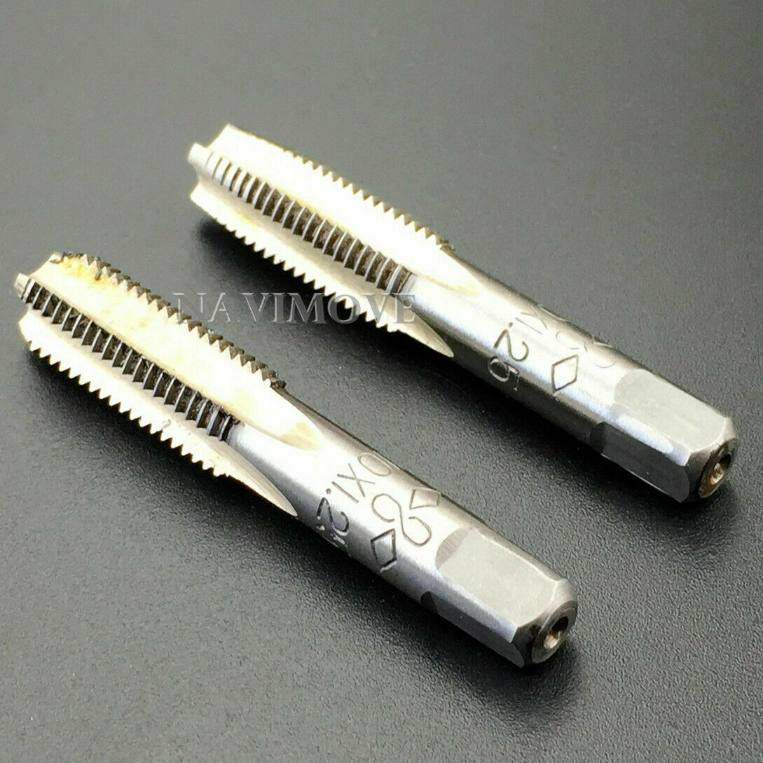 2PCS HSS 10mm x 1.25 Metric Taper & Plug Tap Right Hand Thread M10 x 1.25mm