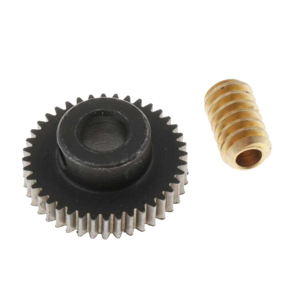 2X0.5 Modulus Steel Worm Gear Wheel 40 Tooth  + Brass Gear Shaft Set