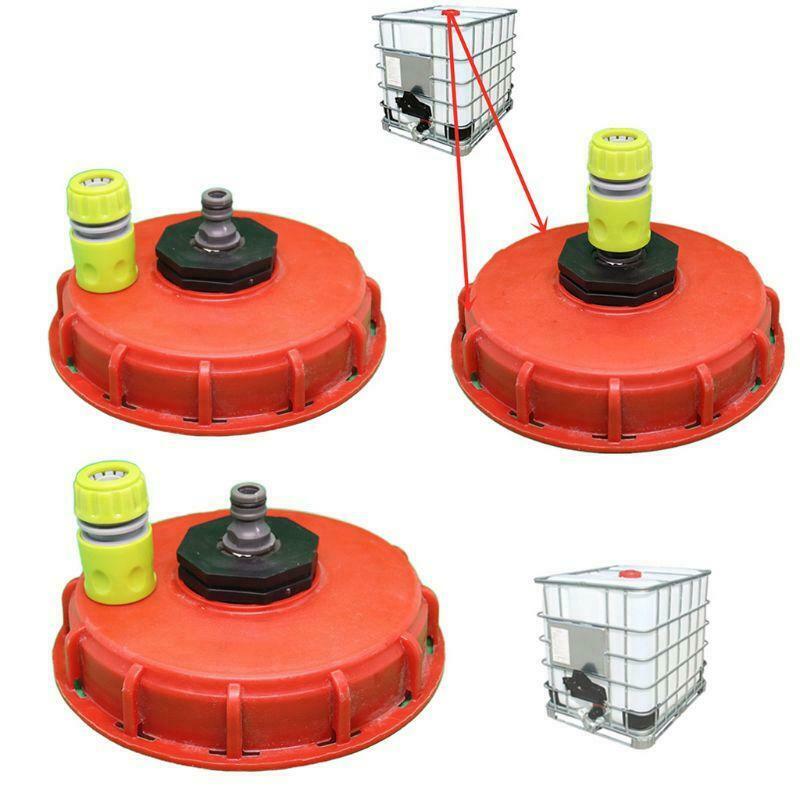 Plastic IBC Tank Cap Cover Lid Bung Adapter with Water Injection Connector Plug