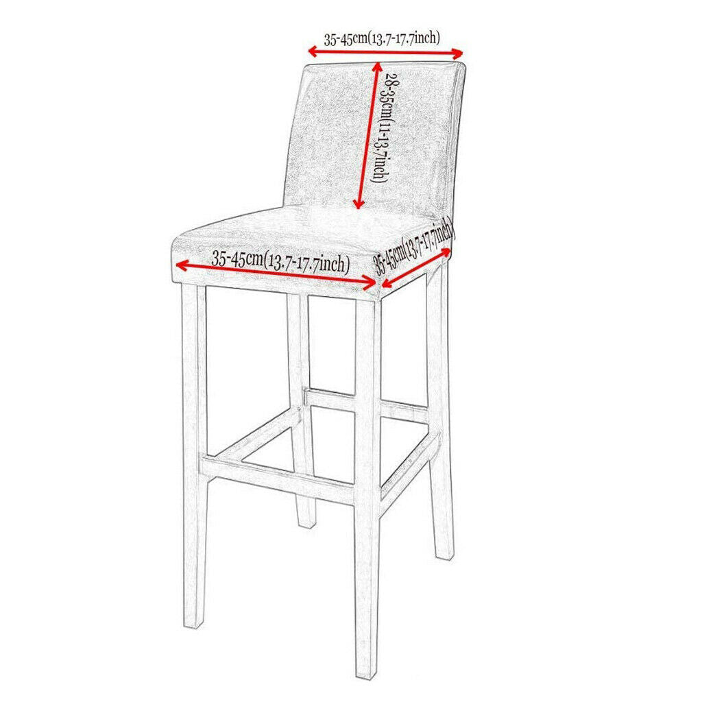 2pcs Spandex Dining Room Chair Covers Bar Counter Side Stool Slipcovers