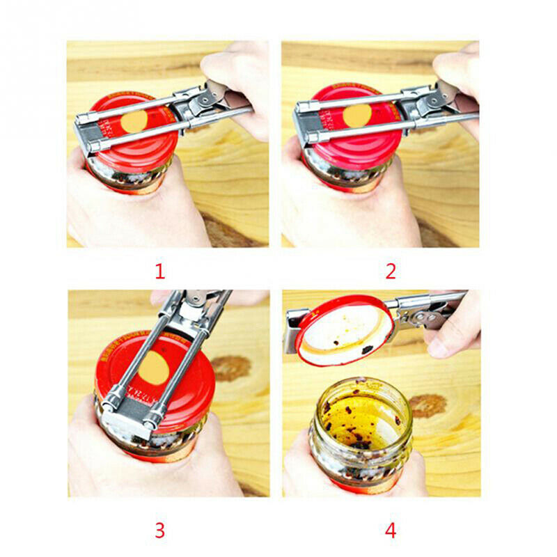 Portable Adjustable Manual Stainless Steel Jar Lid Opener Gripper Can OpenDD