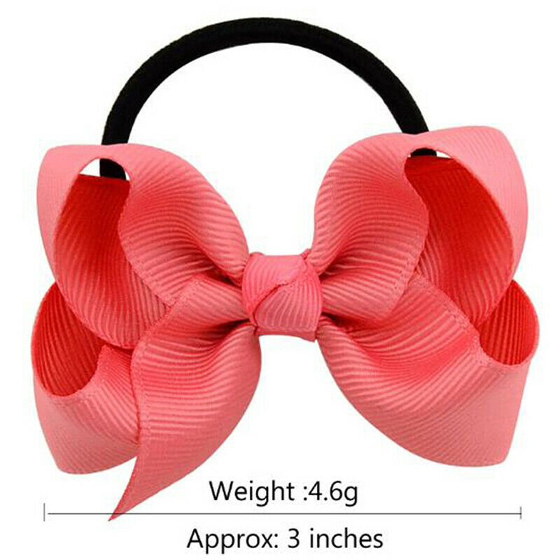 5pcs/set Ribbon Bows With Elastic Band Hairband for Girls Kids Hair AccessoriDD