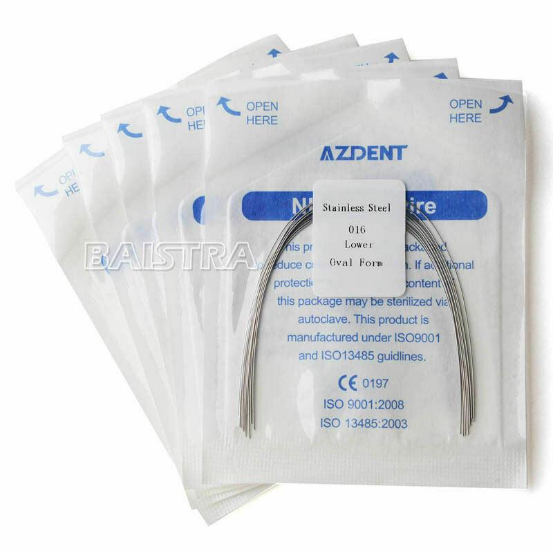 50 Packs Orthodontic Arch Wire Stainless Steel (Round) 016Lower Stainless Steel