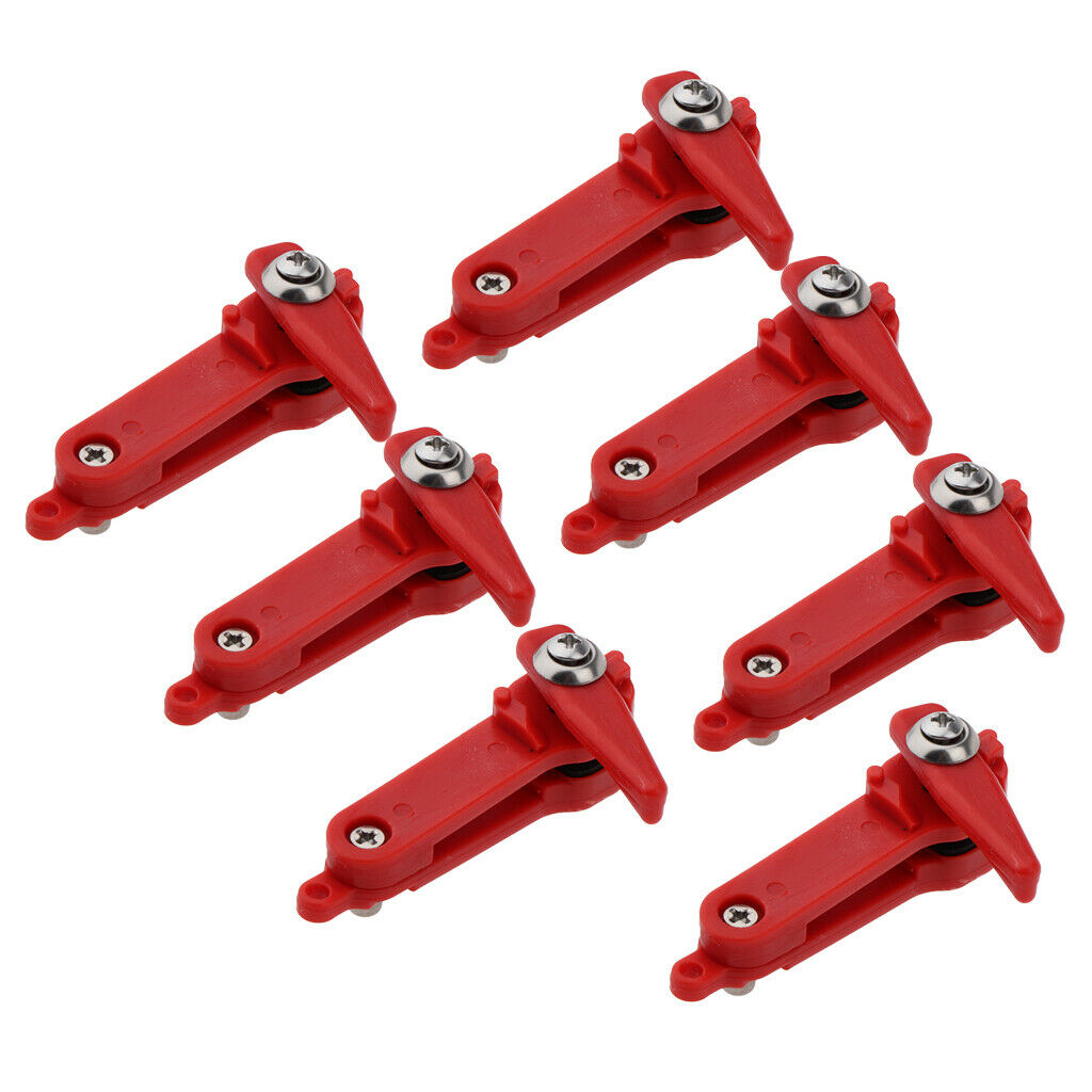 7pcs Red Heavy Snapper Release Clip for Planer Board Offshore Tackles Tool
