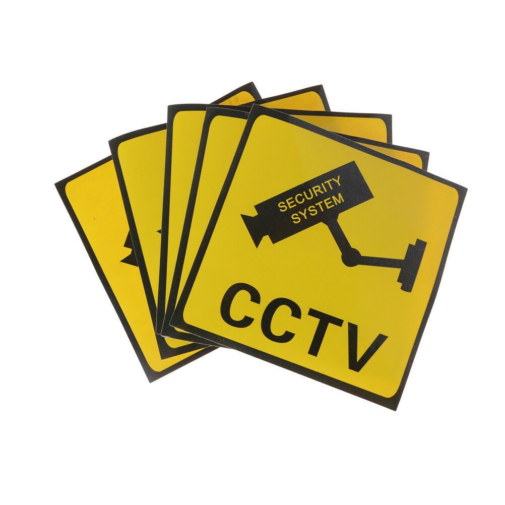 3x/set CCTV Security System Camera Sign Waterproof Warning Stickers DEAU