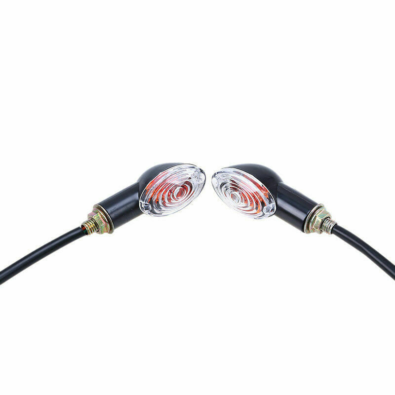Universal Motorcycle Turn Signal Indicator Light  Lamp 12V Clear Lens