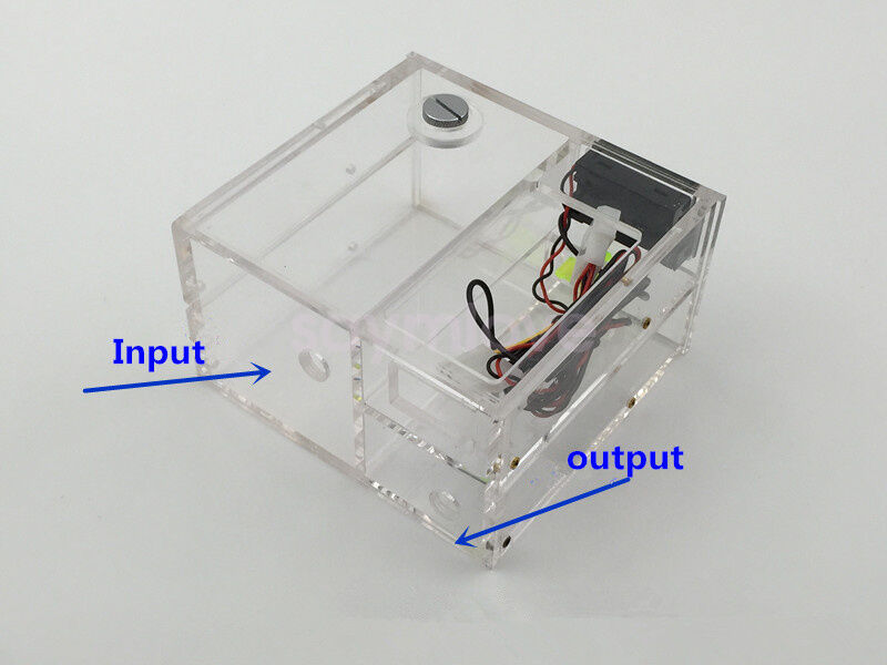 Dual CD Rom Bay Acrylic Water Tank Reservoir With Thermometer Flowmeter G1/4