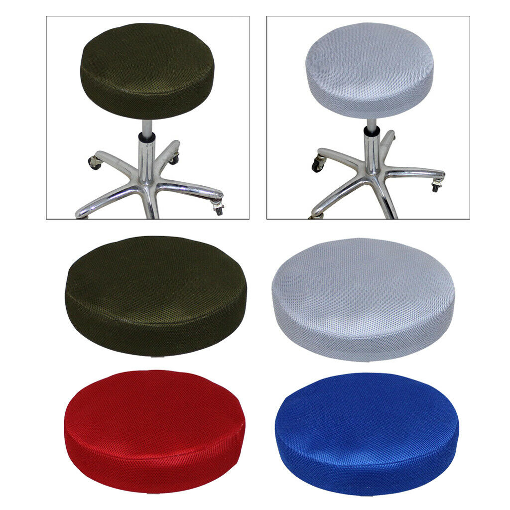 Bar stool cover replacement round chair seat, protective cover 35x35x10cm red