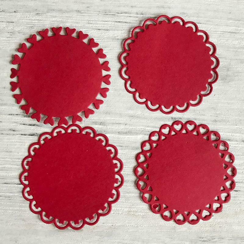 Love Lace Disc 4 Piece Carbon Steel Cutting Dies DIY Scrapbooking Photo Album