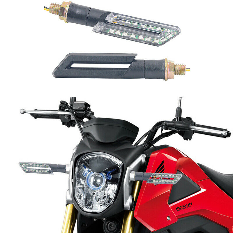 Motorcycle Dirt Bike 12V LED Turn Signal Indicator Blinker Light Lamp Kit Amber