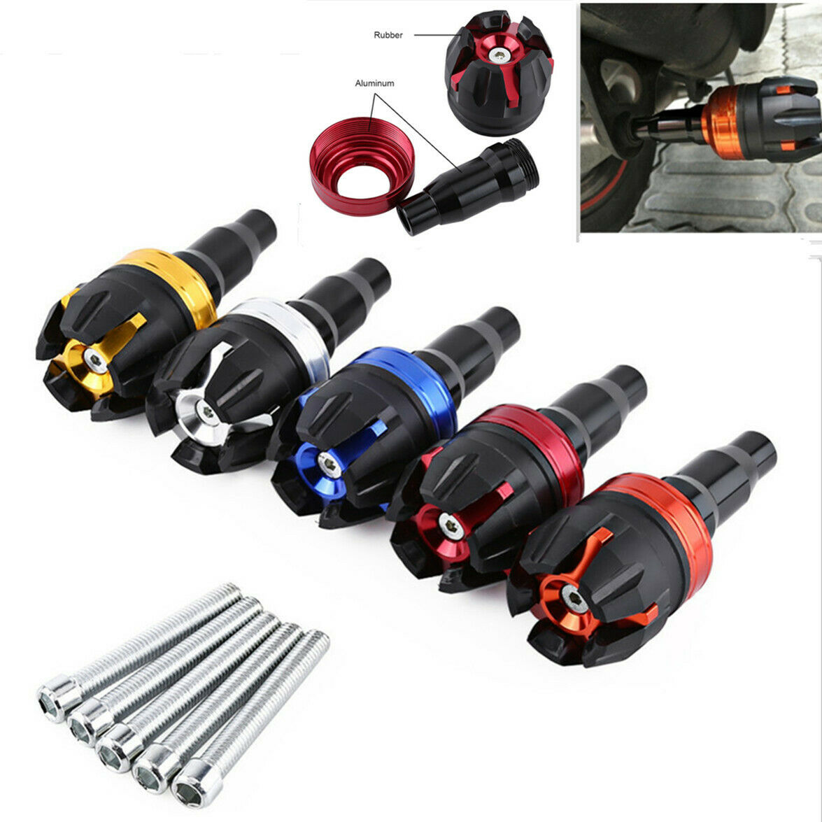 Motorcycle ATV CNC Aluminum Alloy Frame Slider Anti Crash Caps Engine Protection