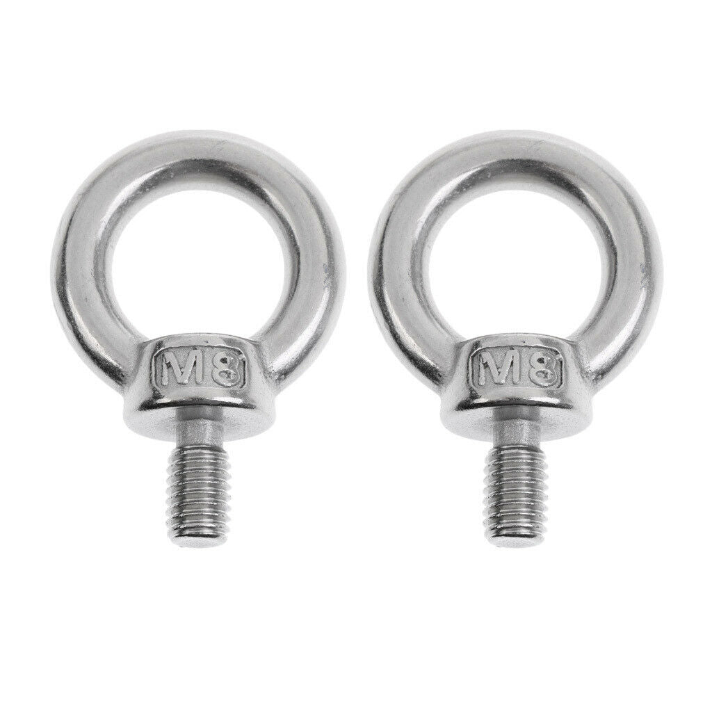 2 Pieces Machine Shoulder Eye Bolt Din Ring Screws Hardware Accessories