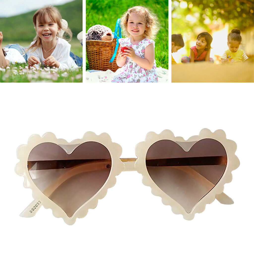 Kids Plastic Sunglasses Eyeglasses Eyeware Party Outdoor UV400 Beige