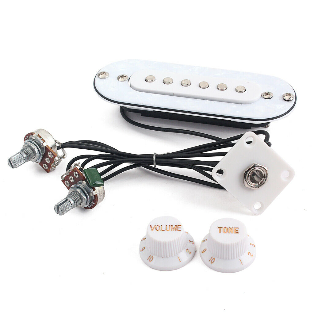 Durable White Prewired Folk Classical Guitar Replacement 52mm Bridge Pickup +