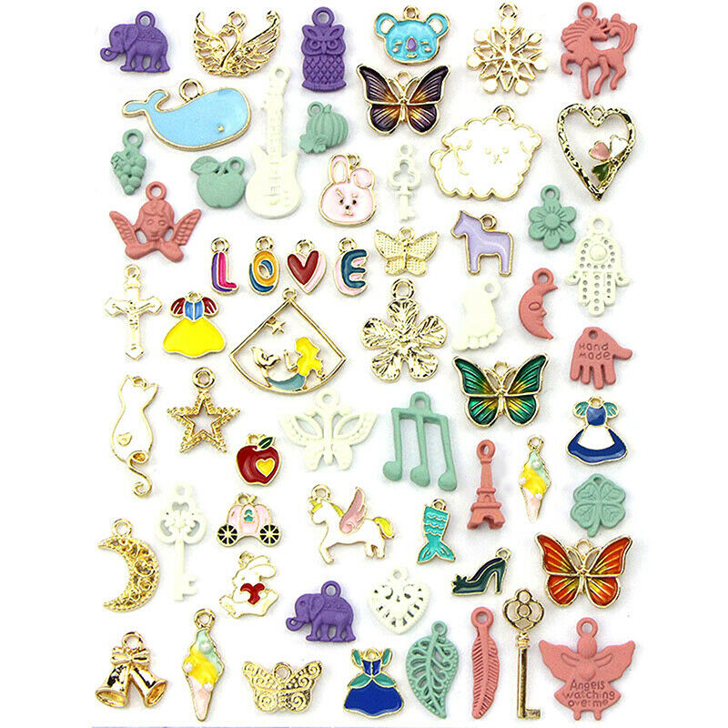 60pcs Mixed Styles Pendants DIY Jewelry for Necklace Making AccessariesBDAU