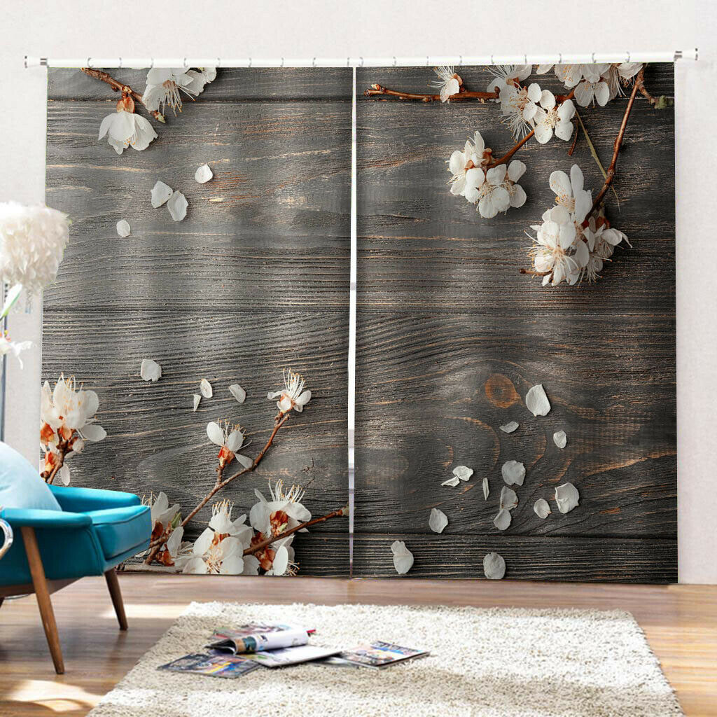 Floral Printing Curtain Panels Blockout Drape Home Balcony Decor 59"x65"